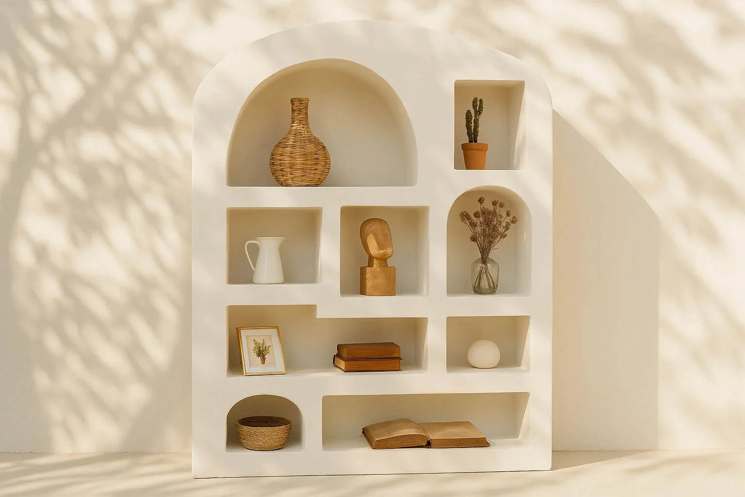 Le meuble en forme d'arche et de niche de Santorin