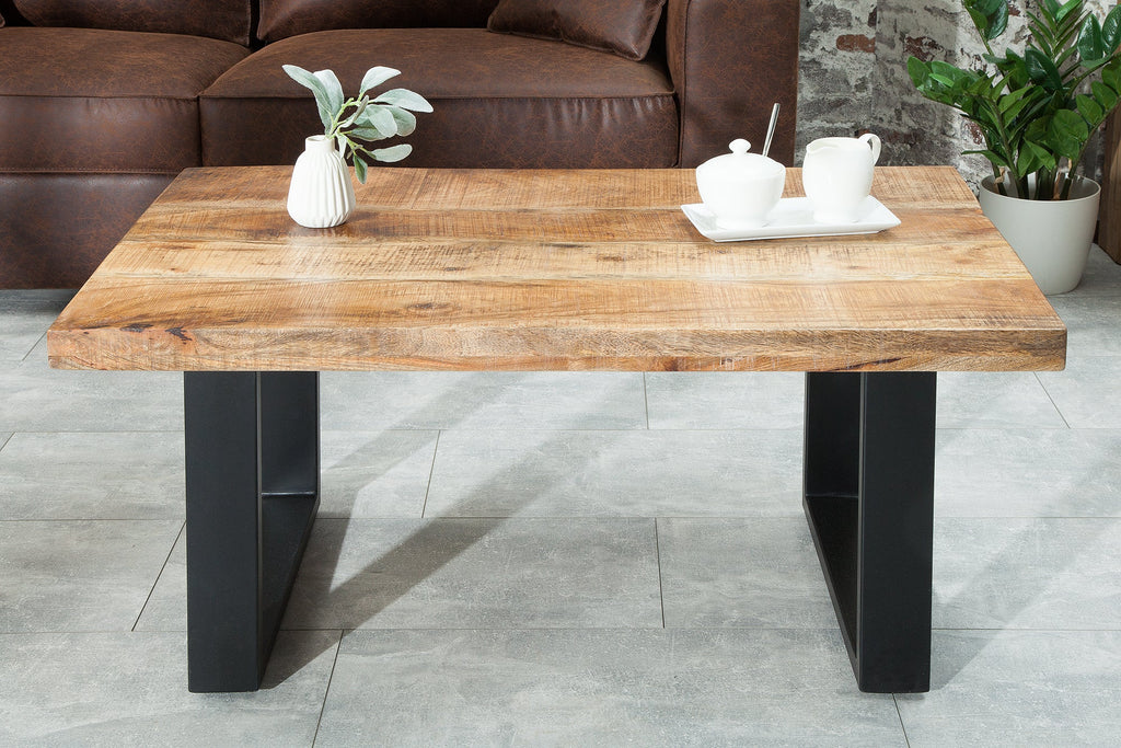 Coffee table IRON CRAFT 100cm mango natural industrial style