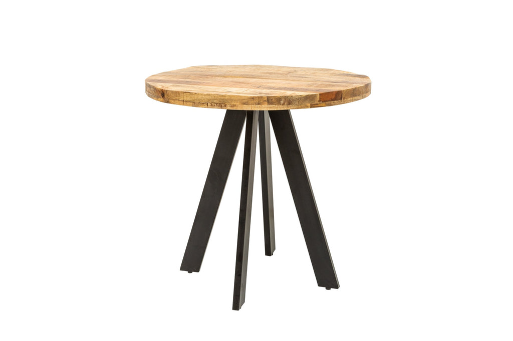 Dining table IRON CRAFT Ø 80cm round mango natural