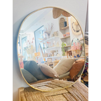 Miroir Rond en Laiton Artisanale