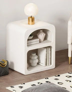 Table de Chevet en Bois et Tadelakt