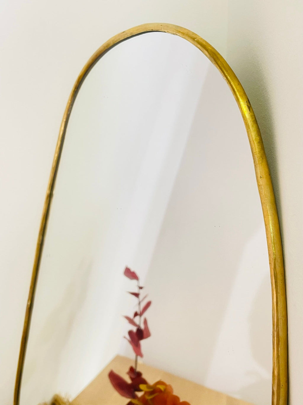 Miroir Trapèze Doré en Laiton