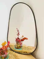 Miroir Trapèze Noir en Laiton