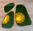 Miroir en Laiton Noir Artisanale – Élégance Sombre et Raffinée