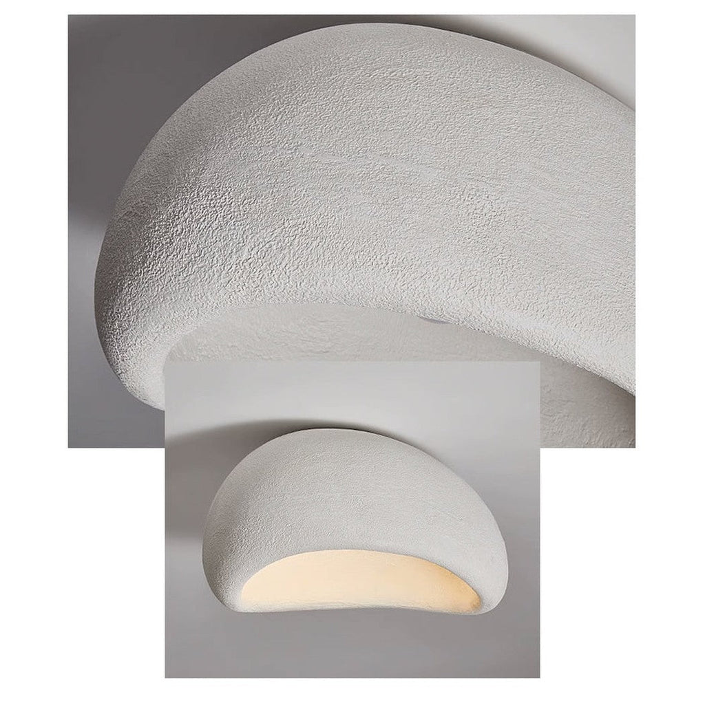 Stucco Textured Pebble Stone Plaster Ceiling Light
