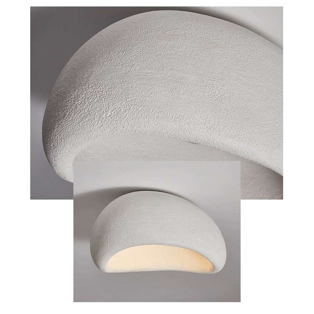 Stucco Textured Pebble Stone Plaster Ceiling Light