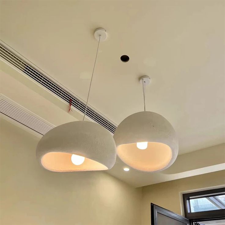 Lampe Suspendue Artisanale Serie de 3 pcs (30cm / 40cm /60 cm)  – Inspiration Wabi-Sabi