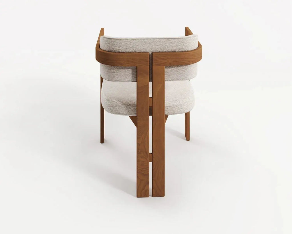 Chaise en Bois Massif et Tissu – Élégance Contemporaine et Confort