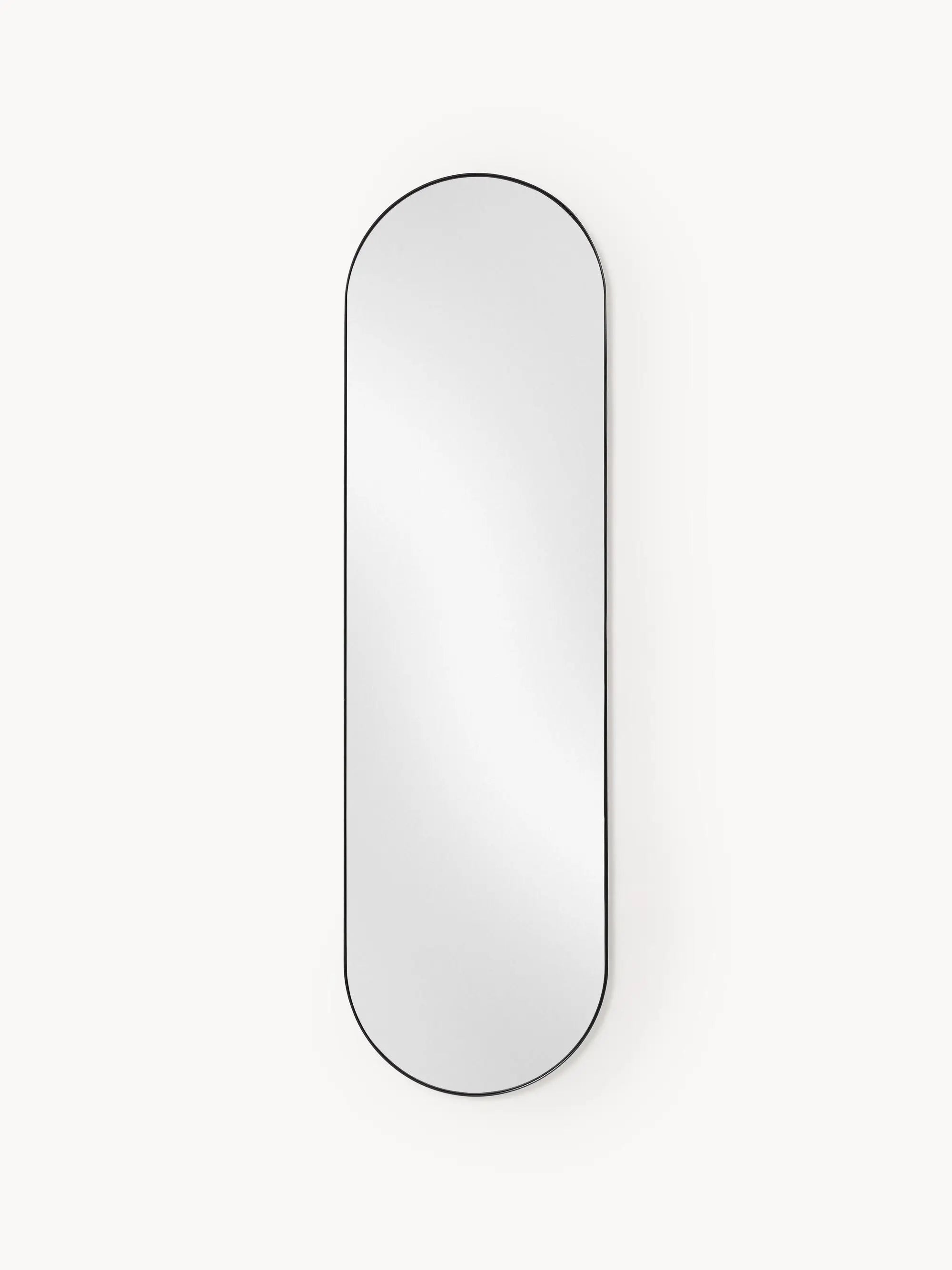 Miroir Mural Ovale Noir