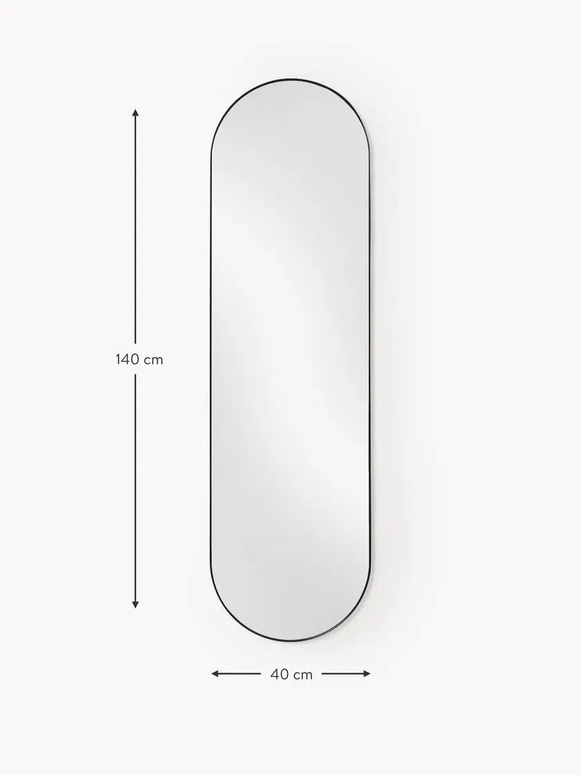 Miroir Mural Ovale Noir