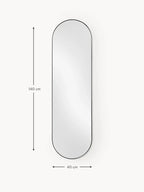 Miroir Mural Ovale Noir