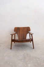 Designer Walnut Lounge Chair