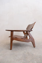 Designer Walnut Lounge Chair